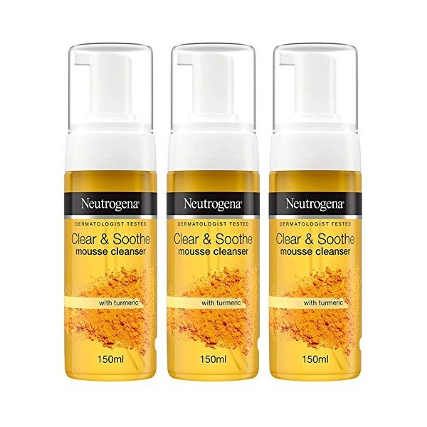 Neutrogena Mousse nettoyante Clear and Soothe - 141,7 g lot de 3 