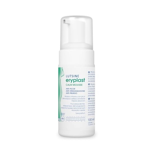 Eryplast CALM Mousse - anti-démangeaisons 100ml - Apaise et soulage les peaux sensibles, irritées et sujettes aux démangeaiso