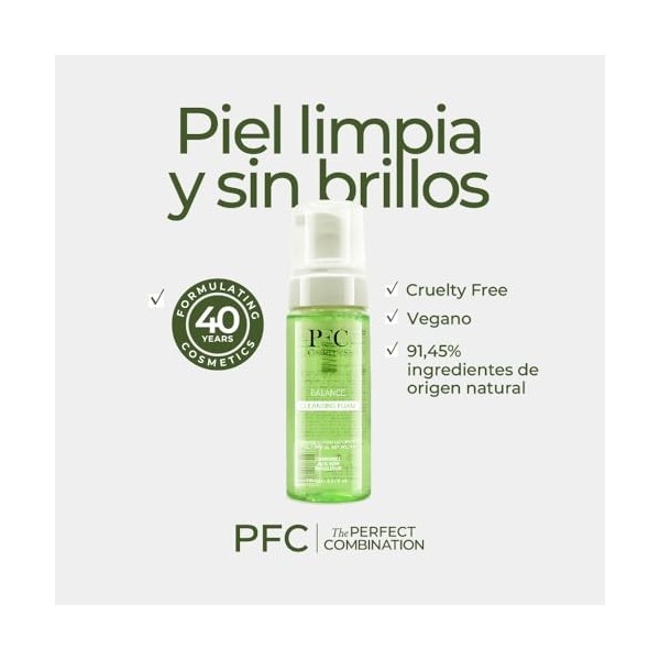 PFC Émulsion Démaquillante Pour le Visage. 150 ml. Elle Élimine les Impuretés et les Restes de Maquillage. Peau Normale, Mixt