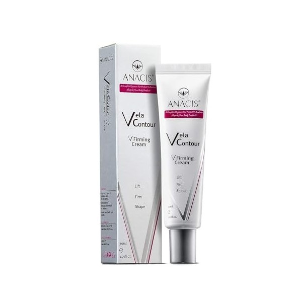 Anacis Vela Contour Crème Raffermissante Visage et Cou - Crème Hydratante Visage Femme - Anti Ride Crème Pour le Cou Raffermi