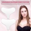 2 Pièces Coussinets de Poitrine en Silicone, Patchs Anti-rides en Silicone Réutilisables, Coussinets Anti-rides pour la Poitr