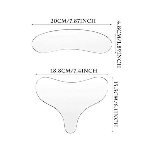 UILYNIU Lot de 4 patchs anti-rides en silicone réutilisables,Pads anti-rides, coussinets anti-rides en silicone anti-rides po