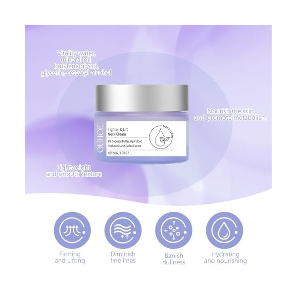 2024 New Pure Tighten & Lift Neck Cream,Skin Firming Cream,Firming Cream,Neck Firming Cream,Tighten and Lift Neck Cream,for a