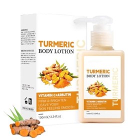 Lotion Corporelle au Curcuma, Lotion pour le Corps Éclaircissante pour lHydratation, Répare lélasticité de la peau et éclai