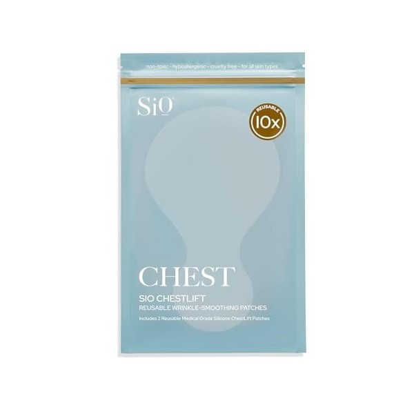 SiO Beauty SkinPad | Chest Anti-Wrinkle Pad 4 Weeks Supply | Overnight Smoothing Silicone Pad For Cleavage & Decollete Skin…