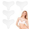 4 Pièces Coussinets de Poitrine en Silicone, Patchs Anti-rides en Forme de T Réutilisables, Coussinets Anti-Rides pour la Poi