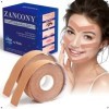 zancony Lot de 2 rouleaux de ruban anti-rides pour le visage et le cou - Lisse les rides - Convient pour toutes les parties d