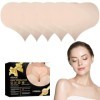 Dekoltee Lot de 5 coussinets anti-rides pour décolleté - Modèle amélioré - Coussinets anti-rides réutilisables en silicone co