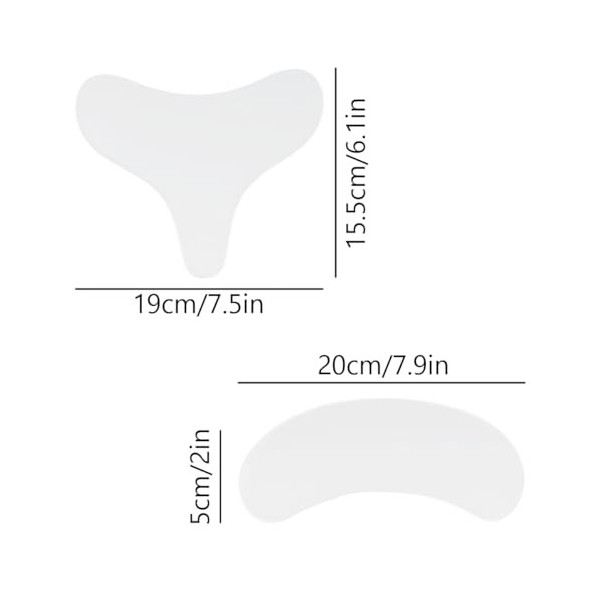 GroveEss Lot de 2 patchs anti-rides en silicone réutilisables pour lisser les rides du cou et de la poitrine