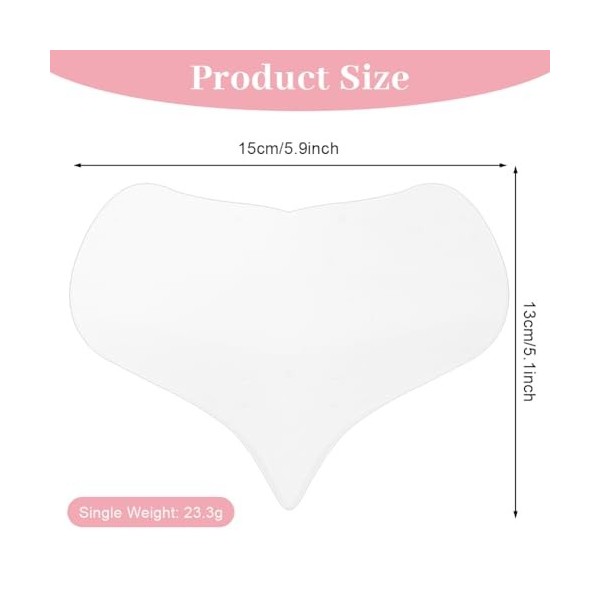 LOPHE Patch Anti-Rides en Silicone pour les Seins, 3 Pièces Coussinets de Poitrine en Silicone, Coussin Anti-Rides en Silicon