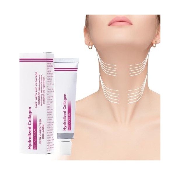 Hydrolized Collagene Neck Cream, 40g Crème Raffermissante Pour Le Cou Crème De Levage Pour Le Cou Collagen Neck Firming Cream