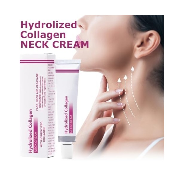 Hydrolized Collagene Neck Cream, 40g Crème Raffermissante Pour Le Cou Crème De Levage Pour Le Cou Collagen Neck Firming Cream