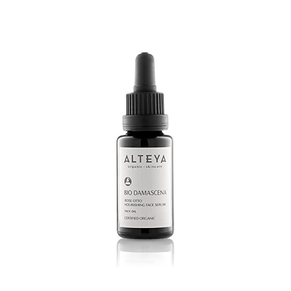 Alteya Organic Sérum de visage nourrissant 20 ml - Certifié Bio par NaTrue - Complexe Revitalisant Bio DamascenaTM - Nourrit,