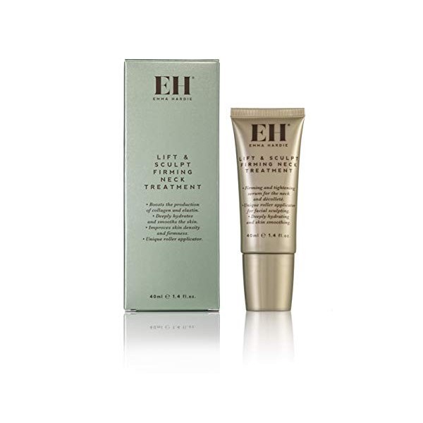 Emma Hardie Lift & Sculpt Sérum raffermissant pour le cou, avec applicateur unique pour sculpter et soulever le visage, rédui