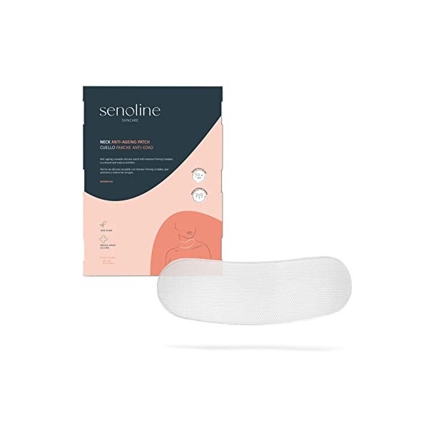 Senoline Patch anti-âge pour le cou - Patch en silicone réutilisable avec Intense Firming complex qui prévient et réduit les 