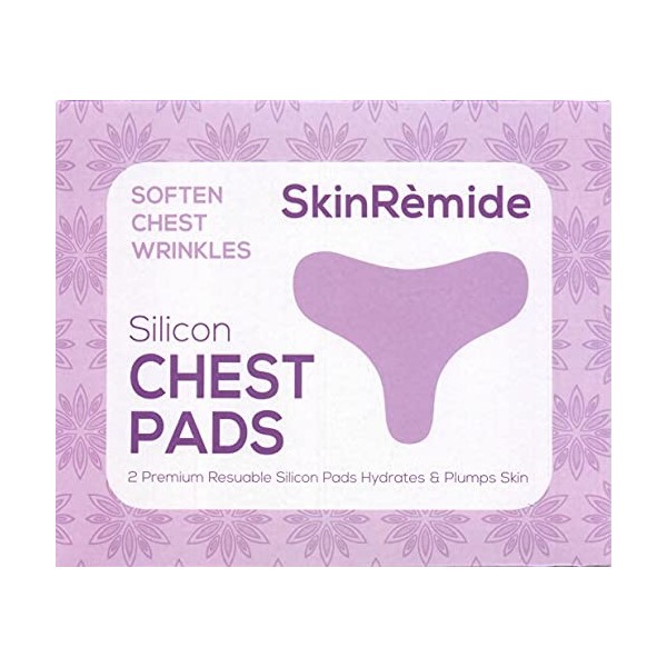 Skinremide Lot de 2 coussinets anti-rides en silicone pour poitrine – Patchs réutilisables de qualité supérieure pour la prév