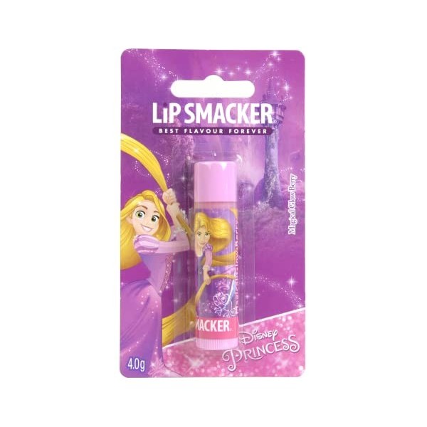 Lip Smacker - Collection Princesse ses Disney - Baume à Lèvres Individuel Raiponce de Disney - Goût Magique de Baies Lumineus