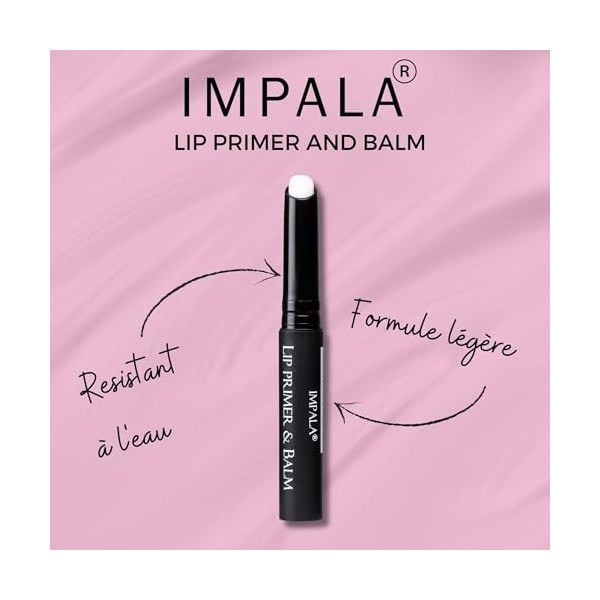 Impala Lip Primer Baume Imperméable | Base à lèvres transparente | Base hydratante pour les lèvres | 2.5 g