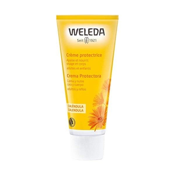 WELEDA - Crème Protectrice au Calendula - Visage et Corps - Apaise et Nourrit - Tube de 75 ml