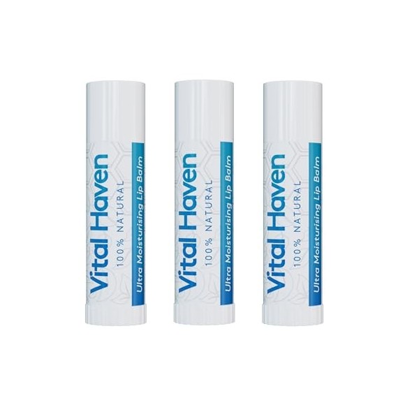 Lot de 2 baumes à lèvres 100 % naturels ultra hydratants Ingrédients de qualité supérieure Pour des lèvres rajeunies Végétari