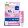 NIVEA Pearly Shine Baume à lèvres 4,8 g , beurre de karité, huiles naturelles et vitamines, hydrate 24 h et un toucher brill