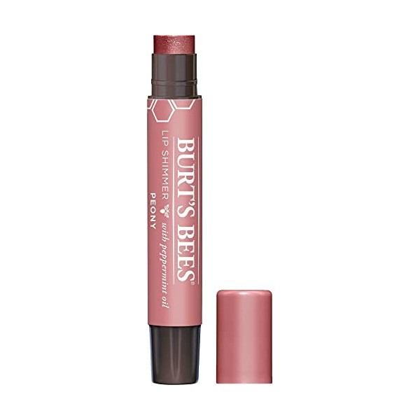 Burts Bees - 100% naturel, - Baume scintillant pour les lèvres, Pivoine,2.6g