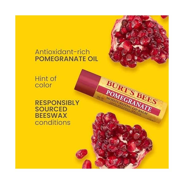 2 Pack of Replenishing Lip Balm with Pomegranate Oil by burts bees English Manual 