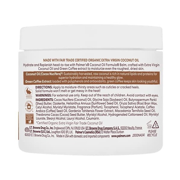 Palmers coconut oil balm 100g 3100-6 