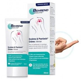 Behrend - Crème contre le psoriasis, leczéma et la neurodermite en cas de peau rouge, sèche & squameuse - réduit des démange