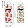 FREEBLOSS 2PC Porte-clés baume à lèvres Pince à baume à lèvres multifonctionnelle Porte-clés baume à lèvres motif fruits Port