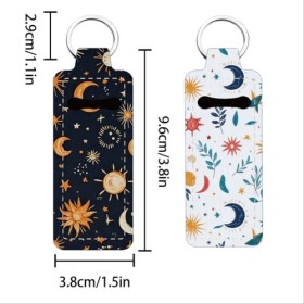 FREEBLOSS Portefeuilles Porte-baume à lèvres Porte-clés Porte-clé Brillant à lèvres Porte-glaçons Motif divinatoire Rouge à l