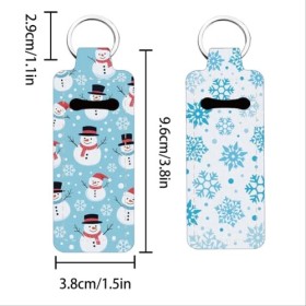 FREEBLOSS Portefeuille Porte-baume à lèvres Porte-clés Bonhomme de neige Porte-clé Brillant à lèvres Porte-glaçons Flocon de 