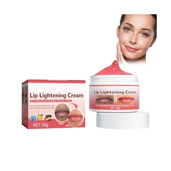 Mikabila 30G Baume À Lèvres, CrèMe éClaircissante pour Les LèVres,Lip Lightening Cream Baume À Lèvres,Éclaircissant Pour Les 