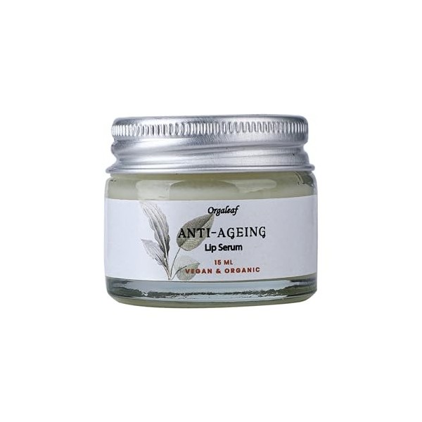 Baume à lèvres anti-âge Orgaleaf sérum pour les lèvres , végétalien, naturel, 15 ml