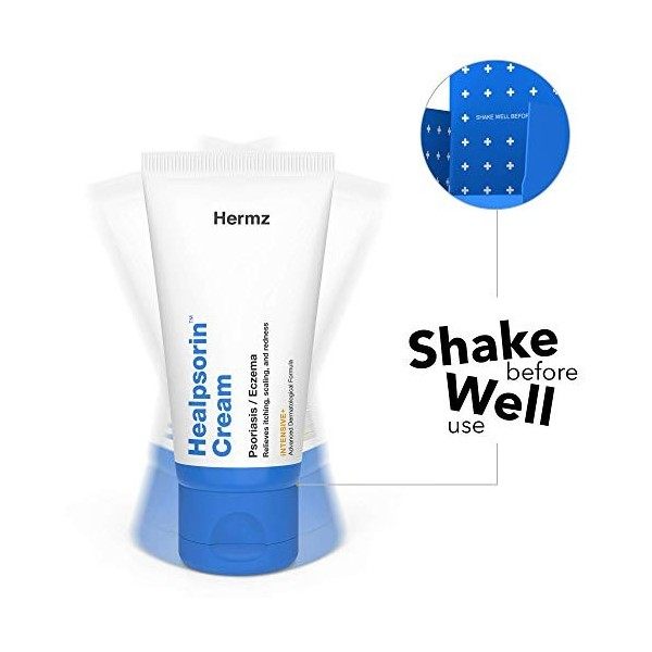 Crème Healpsorin 50 ml Contre Le Psoriasis - L’eczéma, La Rosacée et La Dermatite - Formule de soin naturelle pour les main