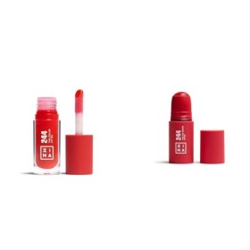 3INA MAKEUP - The Color Lip Oil 244 + The No-Rules Stick 244 - Rouge - Baume à Lévre avec Acide Hyaluronique + Blush Crème au