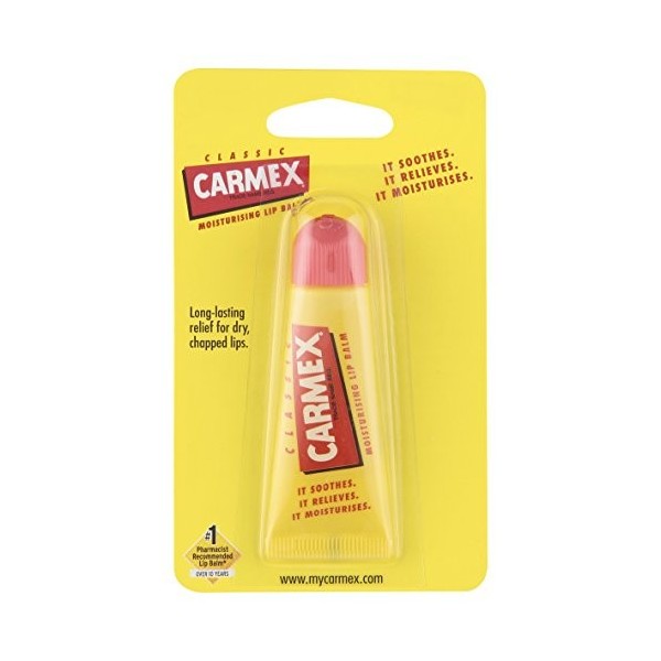 Carmex - Lot de 12 baumes à lèvres originaux, tube de 10 g