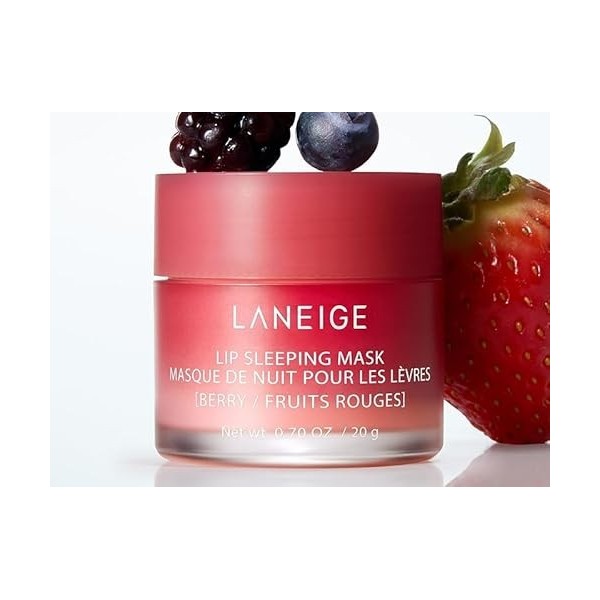 LANEIGE Original | Lip Sleeping Mask - Soin de nuit pour les lèvres | 20 grammes | by BELLA | BERRY Fruts rouges 