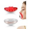 Lumière Rouge Appareil, FERNIDA Appareil pour les Lèvres et les Yeux à Lumière Rouge avec 4 Niveaux de Chauffage pour Lisser 