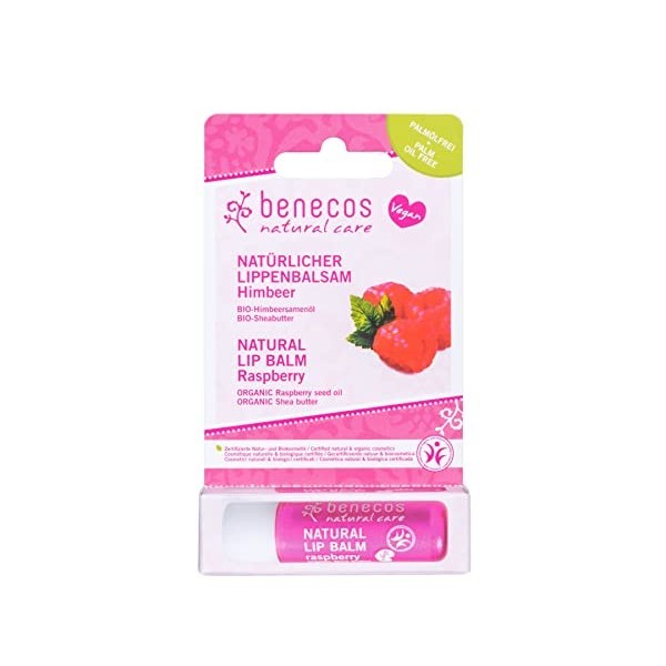 benecos - natural beauty Baume à lèvres Framboise bio - 4,8 g,