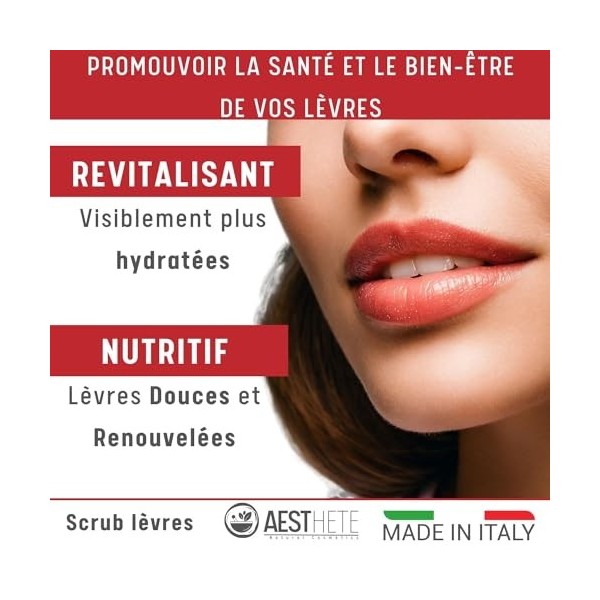 Gommage Levre Exfoliant Au Piment Pour Des Lèvres Rosées - 15ml, Formule Naturelle, Bio, Arome Fruits Des Bois, Zero Déchet, 