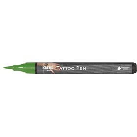 KREUL 62103 - Stylo de tatouage vert, épaisseur de trait 0,5-3 mm, encre cosmétique à base deau, dure jusquà 5 jours, testé