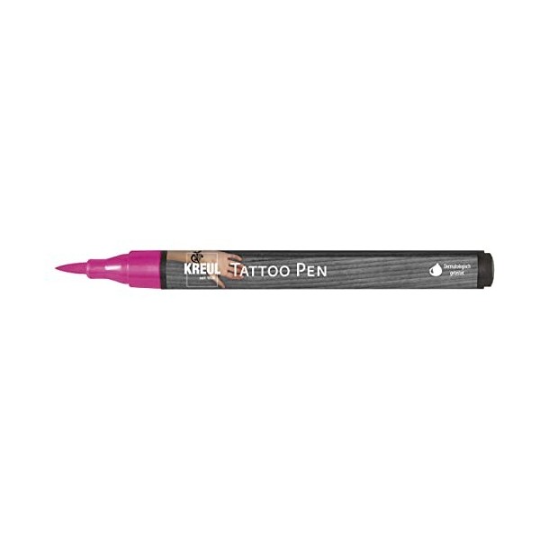 KREUL 62103 - Stylo de tatouage vert, épaisseur de trait 0,5-3 mm, encre cosmétique à base deau, dure jusquà 5 jours, testé