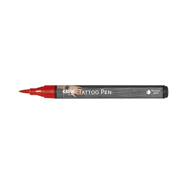 KREUL 62103 - Stylo de tatouage vert, épaisseur de trait 0,5-3 mm, encre cosmétique à base deau, dure jusquà 5 jours, testé
