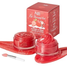 ANAiRUi Coffret soin des lèvres, baume à lèvres et gommage aux baies et à la vitamine C, spécial Noël - Baume à lèvres pour l