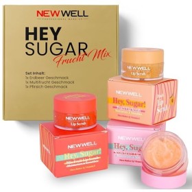 NEWELL - Kit exfoliant pour les lèvres - Exfoliant et gommage aux fruits - Pour un aspect pétillant