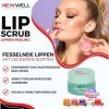 NEWELL - Kit exfoliant pour les lèvres - Exfoliant et gommage aux fruits - Pour un aspect pétillant