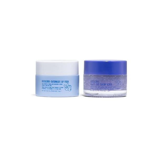 W7 Duo Gommage et Masque de nuit pour les Lèvres Sweet Dreams - Ensemble de 2 - Myrtille - Exfolie, Revitalise, Apaise et Hyd