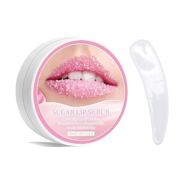 Gommage et Exfoliant pour les Lèvres, Lip Scrub Exfoliant pour Les Lèvres, Soins des Lèvres Exfoliant Les RéParations Du Trai