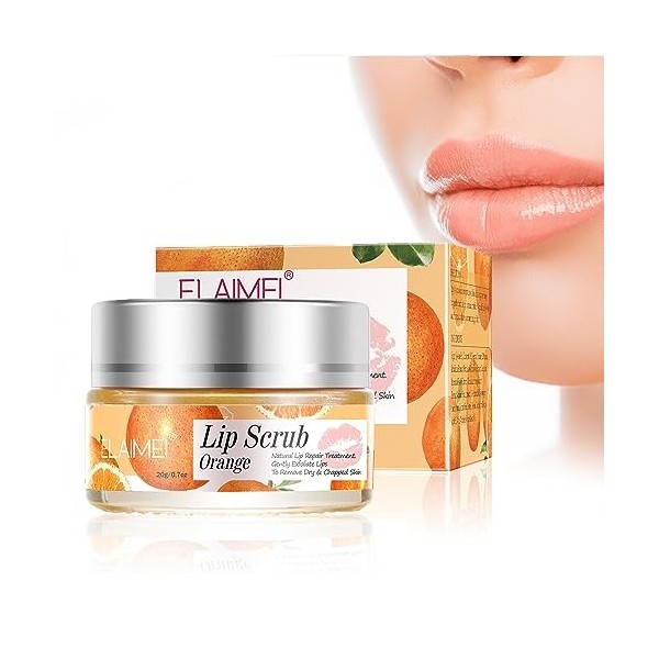Gommage pour les Lèvres, Natural Conditioning Lip Scrub, Gommage Au Sucre Pour Les LèVres, Exfoliant pour les Lèvres Peut Rép